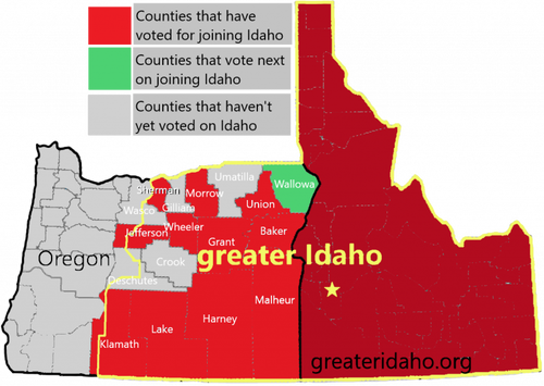 Eastern Oregon Movement To Secede And Create “Greater Idaho” Picks Up ...