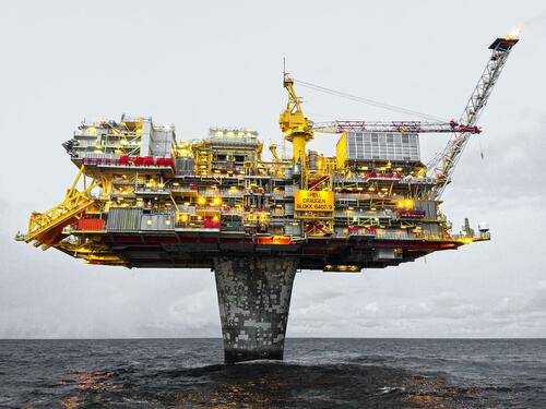 An oil rig in Norwegian waters.