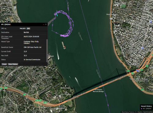 Container Ship Reportedly ‘Lost Power’ In NYC Harbor, Right Before Verrazzano-Narrows Bridge