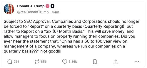 President Trump Calls To End Quarterly Financial Reporting, Suggesting Semiannual Schedule Instead