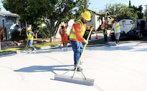 Los Angeles Is Painting Its Streets To Fight Heat Waves