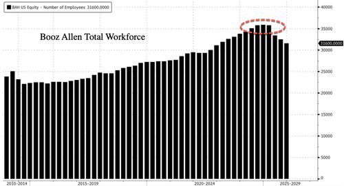 Booz Allen Shares Hammered After Treasury Cancels Consulting Contracts Booz Allen Shares Hammered After Treasury Cancels Consulting Contracts