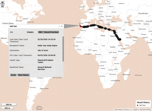 Tracking The Last UK-Bound Jet Fuel Tanker As Shortages Near