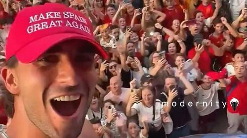 Spain's World Cup Hero Rocks 'Make Spain Great Again' Hat