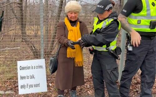 Scottish Police Arrest Serial Speaker: Elderly Woman Charged After Holding Sign Offering to Discuss Abortion thumbnail