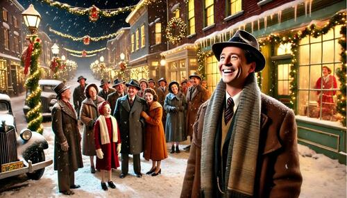 AI image inspired by It's A Wonderful Life