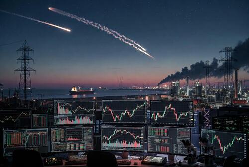 AI imagery of war and trading