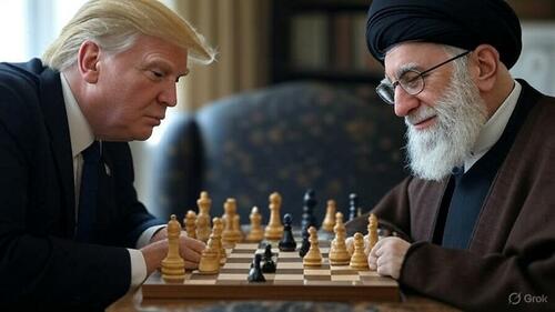 Trump playing chess with the Ayatollah. 