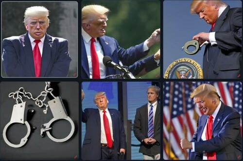 Trump in handcuffs AI prompt.