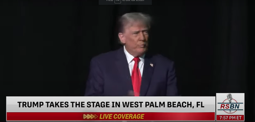 Trump speaks in West Palm Beach on Wednesday. 