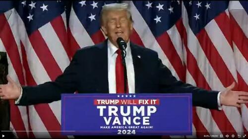 Trump during his victory speech.