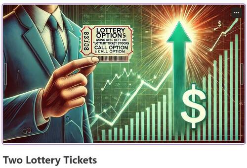 Lottery ticket imagery. 