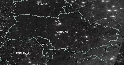 Vergleich von Satellitenbilder zeigen weitreichende Zerstörung des ukrainischen Stromnetzes