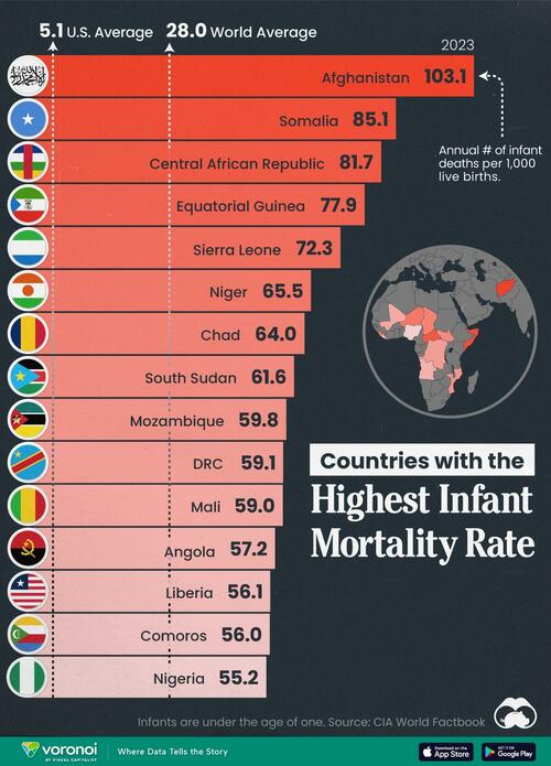 Which Countries Have The Highest Infant Mortality Rates?