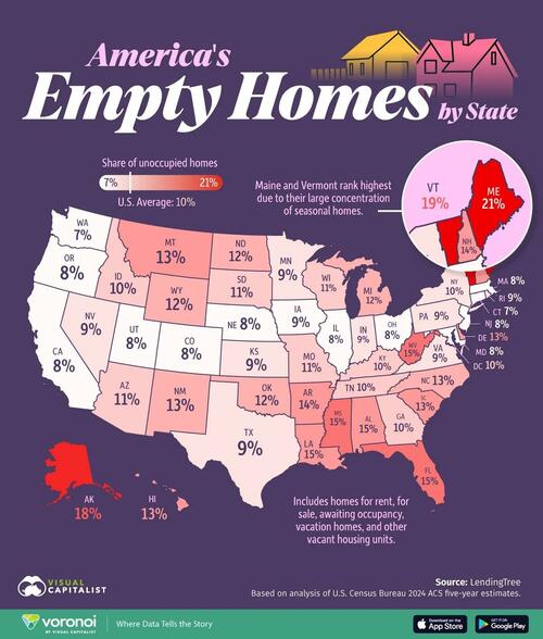 These Are The States With The Most Empty Homes