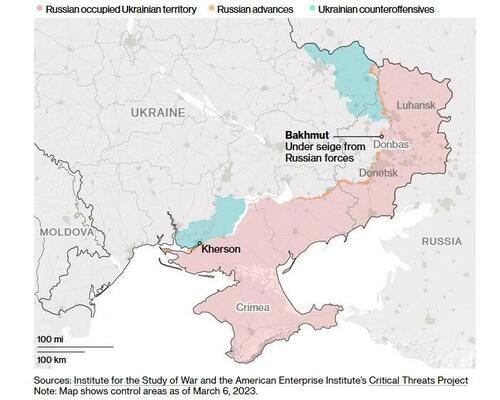 Russians Claim Control Over Bakhmut’s East
