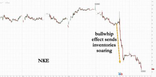 A “Shocked” Wall Street Reacts After Nike Plummets On “Unexpected” Inventory Surge