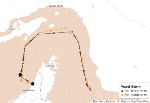 Two Chinese Container Ships That Were Previously Turned Back By Iran, Now Allowed To Transit Hormuz Strait