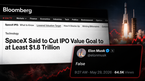 "False": Musk Denies Bloomberg Report About SpaceX IPO Valuation Drop