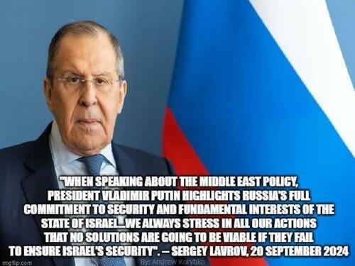 Lavrov Reminded The World That Russia Is Committed To Ensuring Israel’s Security