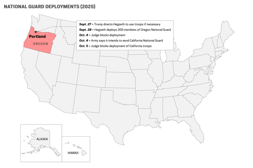 Legal Battles Rage Over National Guard Deployments To 5 States – What To Know