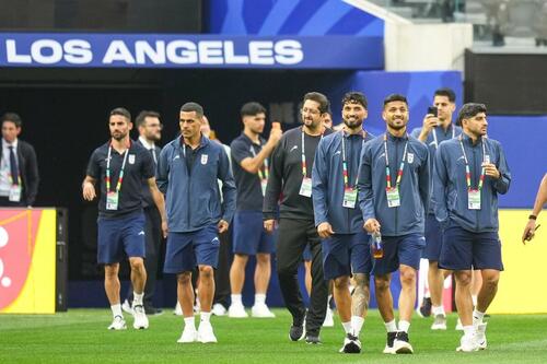 Protests In Los Angeles As Iranian Soccer Team Arrives For 1st World Cup Match