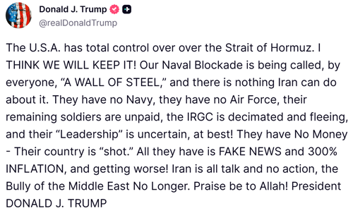 Trump: US Controls Hormuz Strait, 'I Think We Will Keep It' - Confirms Economic Siege Strategy