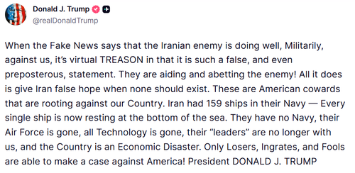 As Hegseth Spars With Congress Over Iran War, Trump Decries Criticism As 'Virtual Treason'