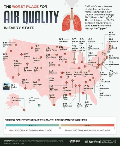 These Are The Worst Places For Air Quality In Every US State