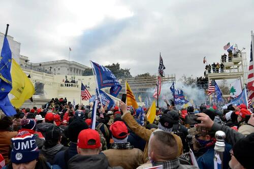 Supporters of President Donald Trump protest at the U.S. Capitol on Jan. 6, 2021. (Joseph Prezioso/AFP via Getty Images)