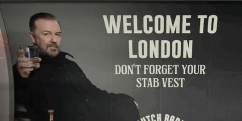The Ban On Ricky Gervais' Billboard Saying "Welcome To London, Don't Forget Your Stab Vest" Shows We Are No Longer Free