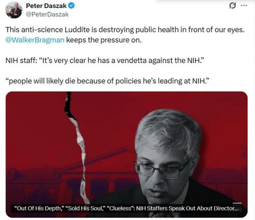 Peter Daszak's Smokescreen Attack on Dr. Bhattacharya Peter Daszak's Smokescreen Attack on Dr. Bhattacharya
