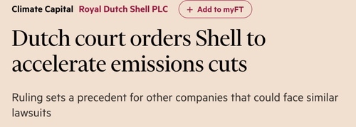 Dutch court orders shell to accelerate emissions cuts