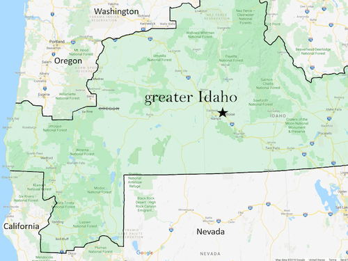 A map of Idaho