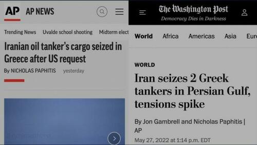 Cargo tanks being seized