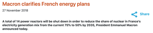 Macron clarifies french energy plans