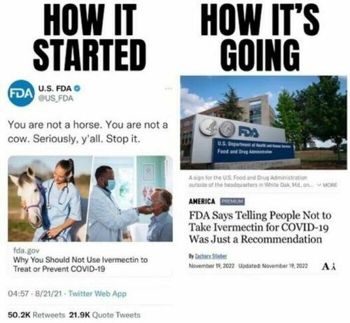 FDA are walking back some of the propaganda previously laid out