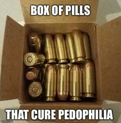Box of pills (ammo) to cure pedophilia