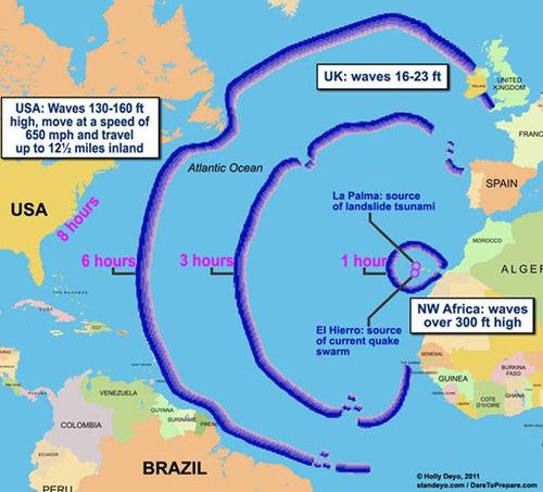 *** Sunday 9:37 AM EDT *** -- FLASH TRAFFIC: DETACHMENT and LONG FRACTURE OF LAND ! ! ! Newspaper: Eruption Could Come TODAY! Earthquake Swarm - La Palma - If Blows, a Tsunami Could Wipe Out US East C Mega