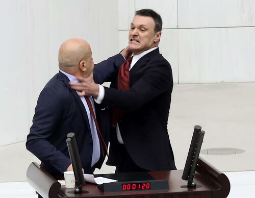 ​Watch: Bloody Brawl In Turkey’s Parliament Left Lawmakers Injured, Even Women Were Punched  – Tyler Durden