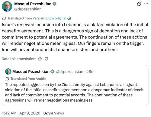 Trump Warns Of Action If Iran Fails To Uphold 'Real' Ceasefire, But Optimism Persists As Bombing Largely Subsides