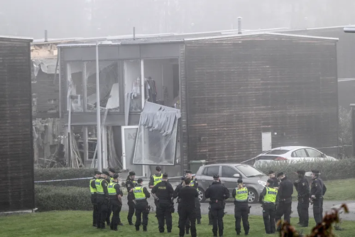 Jeudi, une explosion a ravagé le quartier de Storvreta, dans la banlieue d'Uppsala, en Suède. Une femme de 25 ans est décédée. Agence de presse TT via Reuters