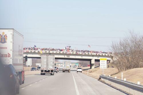 US Trucker Convoy Swells As It Moves Across Country To DC Truckers-on-highway-1200x800