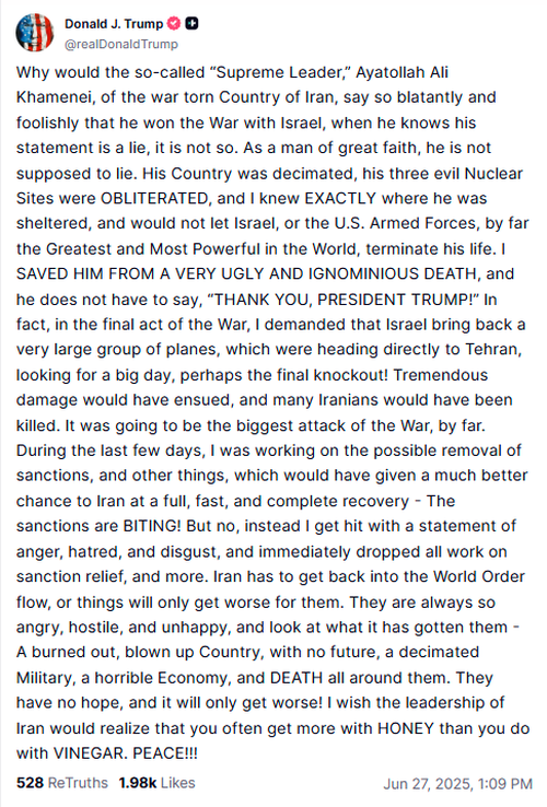 Trump Says He Would Bomb Iran Again ‘Without Question’ & Not Looking To Drop Sanctions Anymore