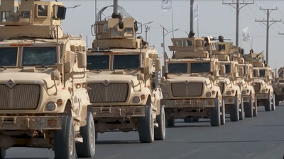 Taliban Inaugurates “Islamic Emirate Army” With Largest-Ever Convoy Of US Armored Vehicles [VIDEO]